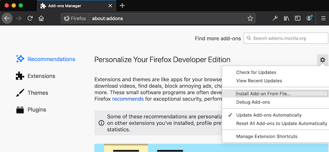 Setting prefs in about:config